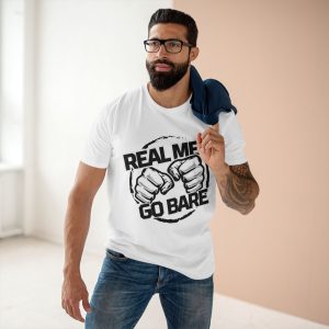Real Men Go Bare (White)
