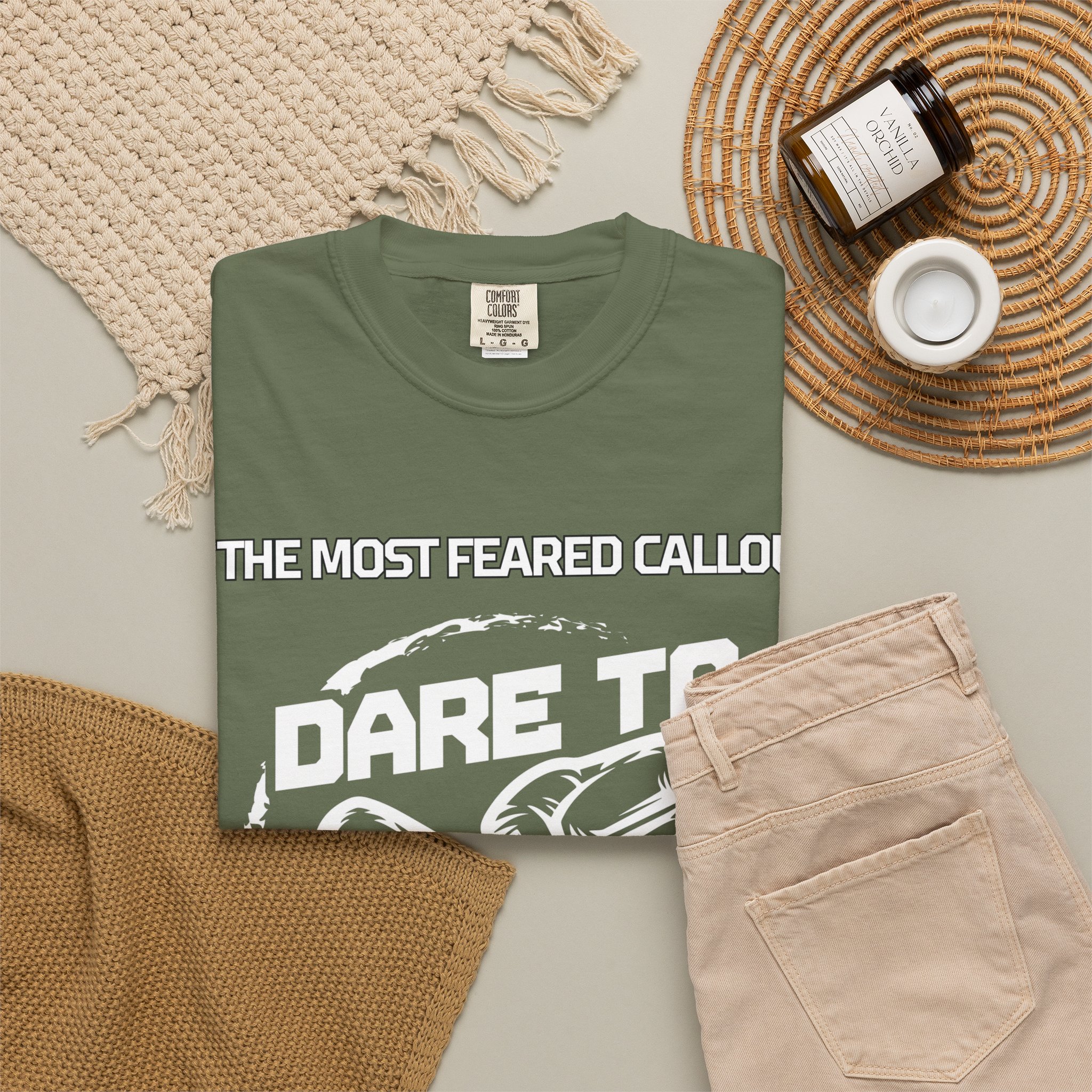 Dare to Go Bare Graphic T‑Shirt with Tagline - Image 48