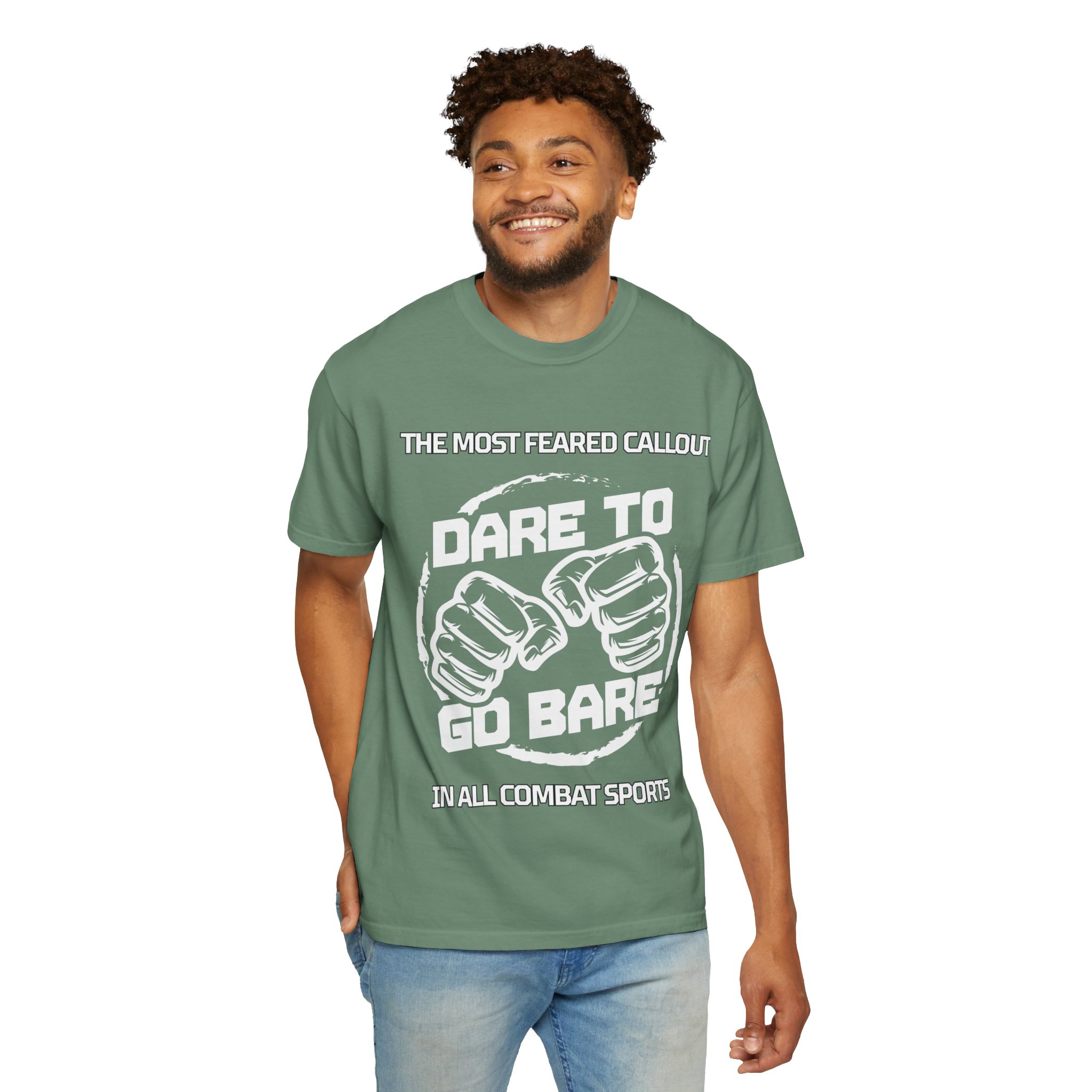 Dare to Go Bare Graphic T‑Shirt with Tagline - Image 22