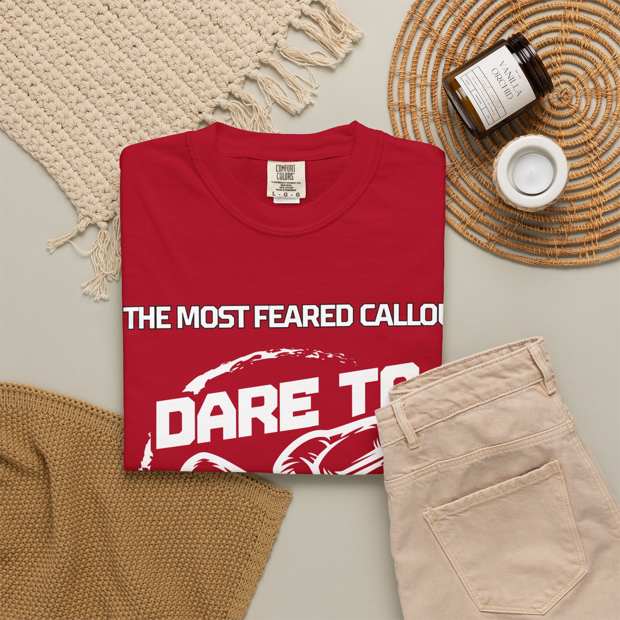 Dare to Go Bare Graphic T‑Shirt with Tagline - Image 38