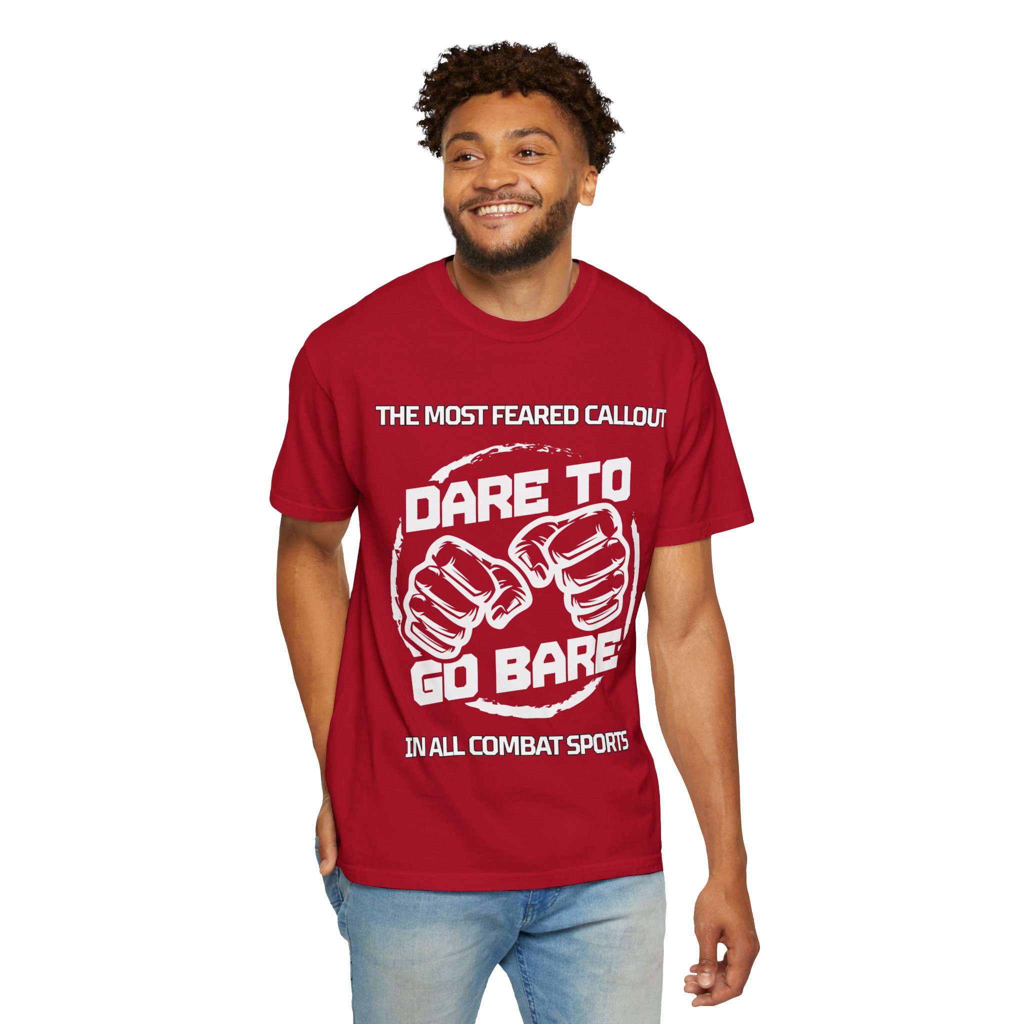 Dare to Go Bare Graphic T‑Shirt with Tagline - Image 40