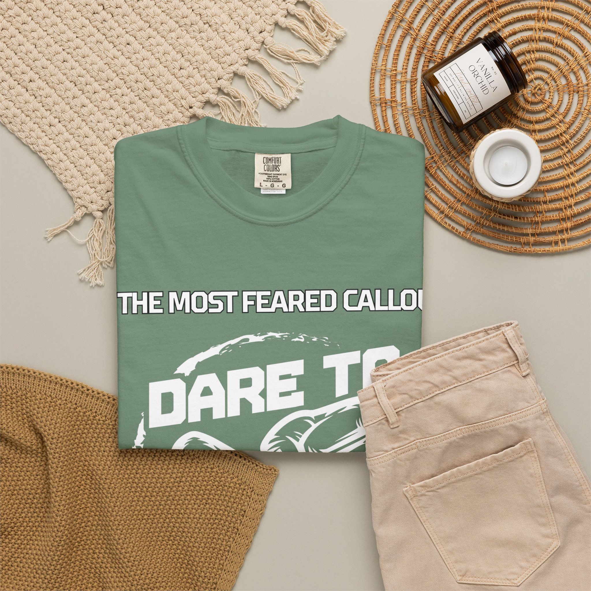 Dare to Go Bare Graphic T‑Shirt with Tagline - Image 20