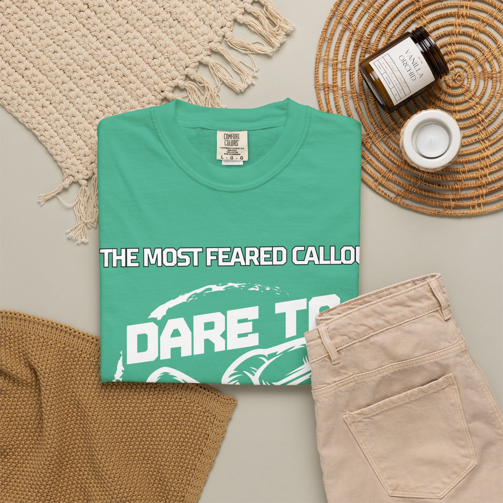 Dare to Go Bare Graphic T‑Shirt with Tagline - Image 52