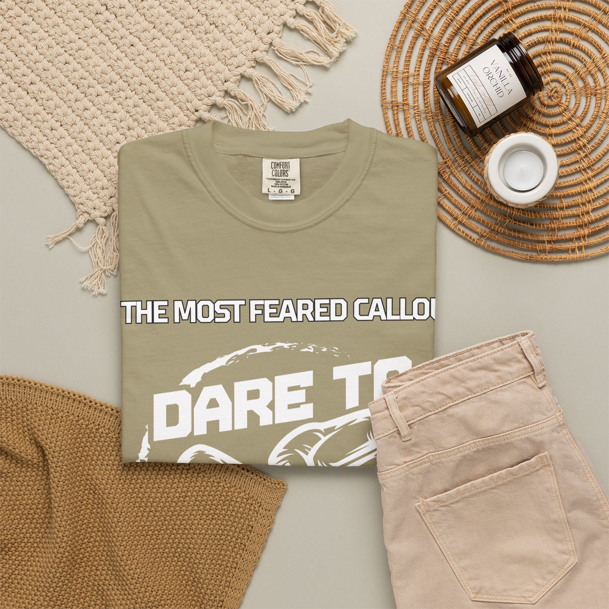 Dare to Go Bare Graphic T‑Shirt with Tagline - Image 44