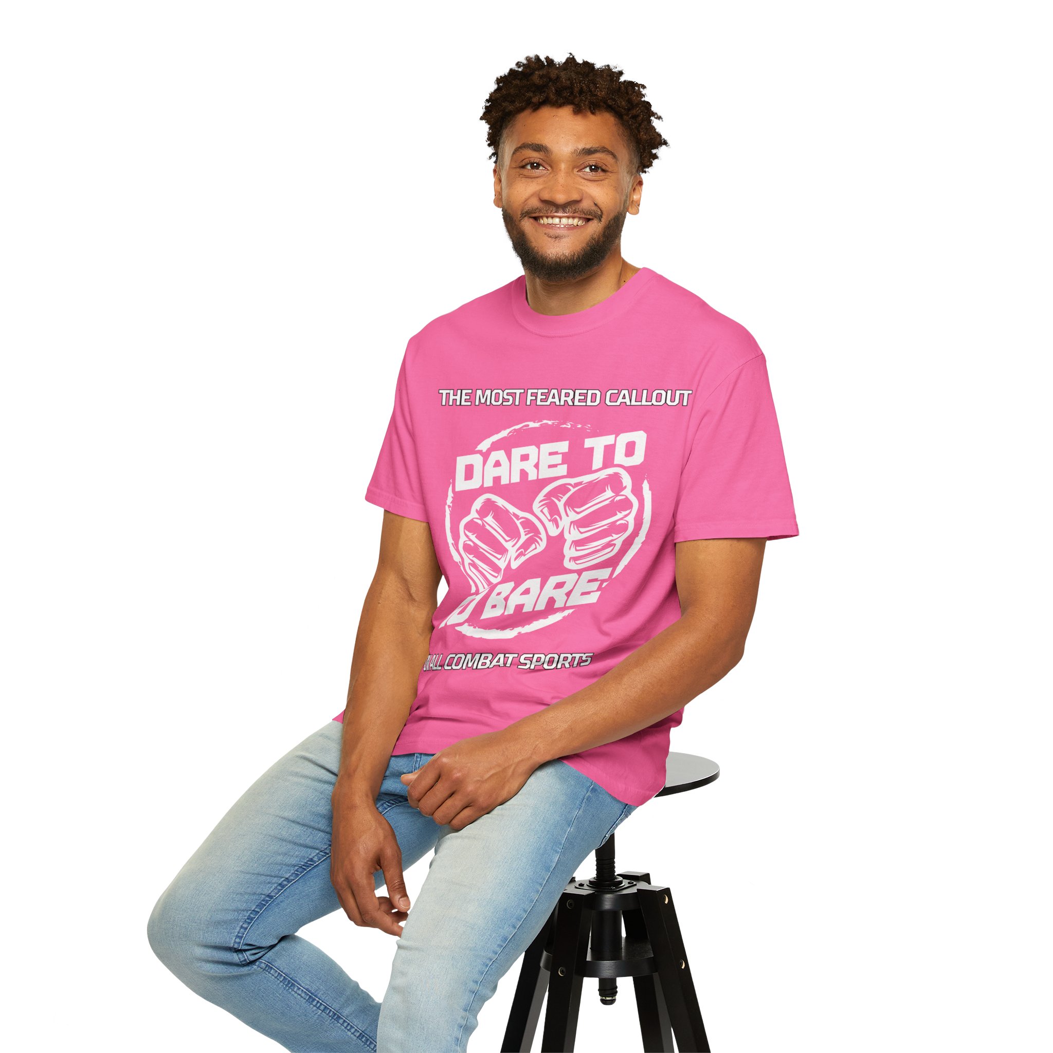 Dare to Go Bare Graphic T‑Shirt with Tagline - Image 33
