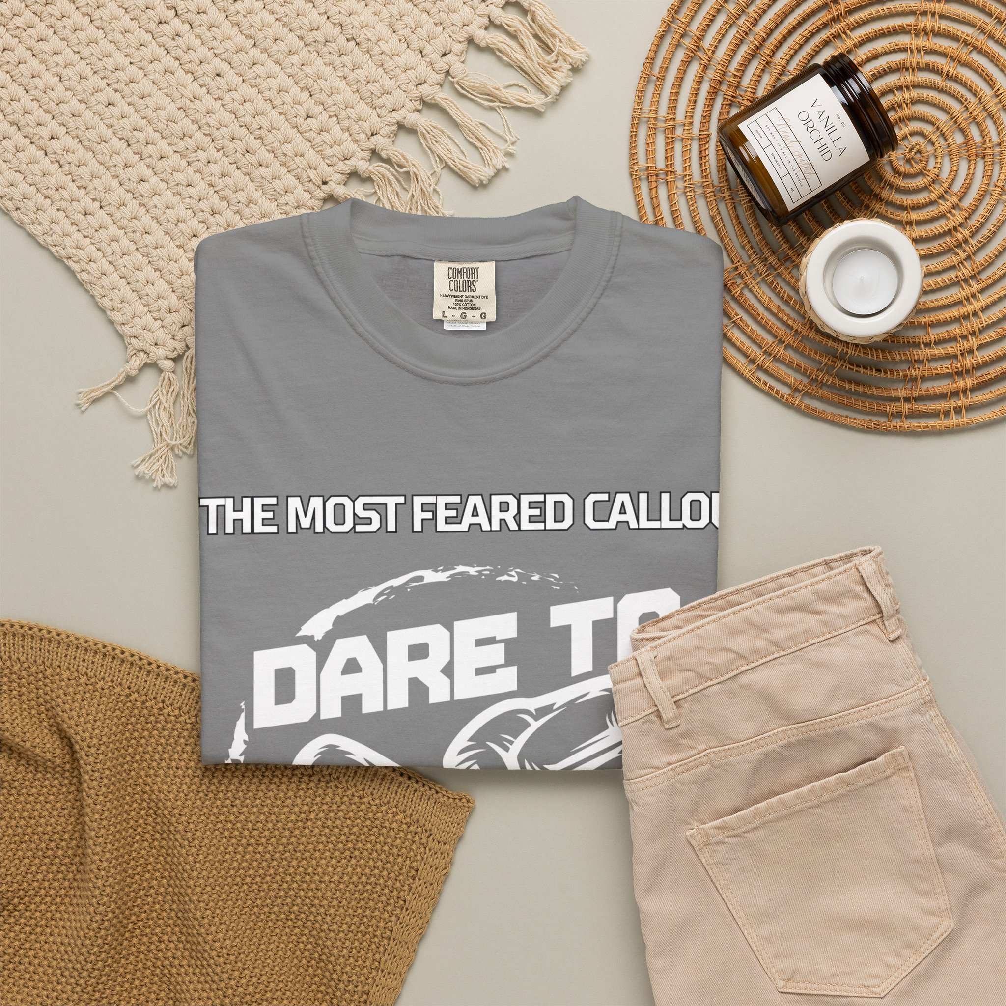 Dare to Go Bare Graphic T‑Shirt with Tagline - Image 8