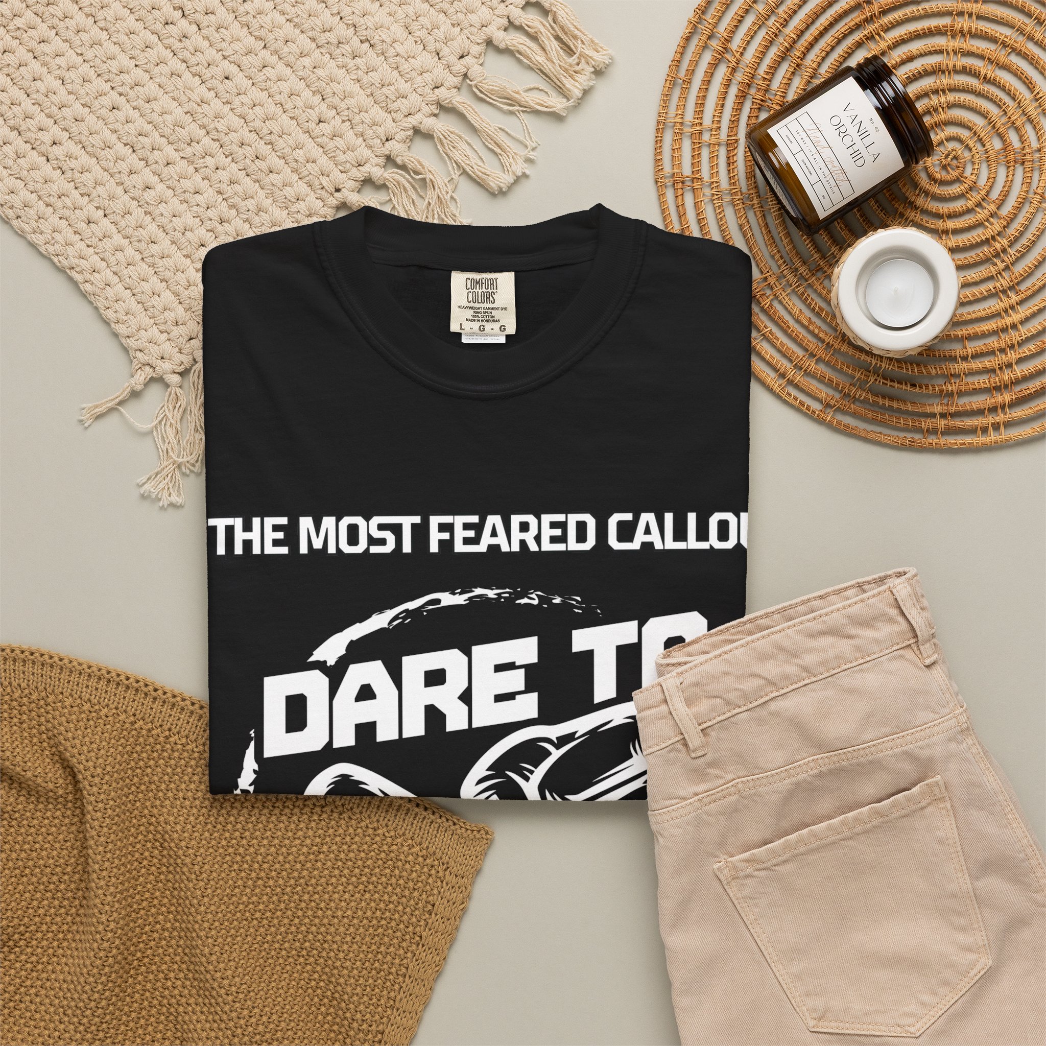 Dare to Go Bare Graphic T‑Shirt with Tagline - Image 60