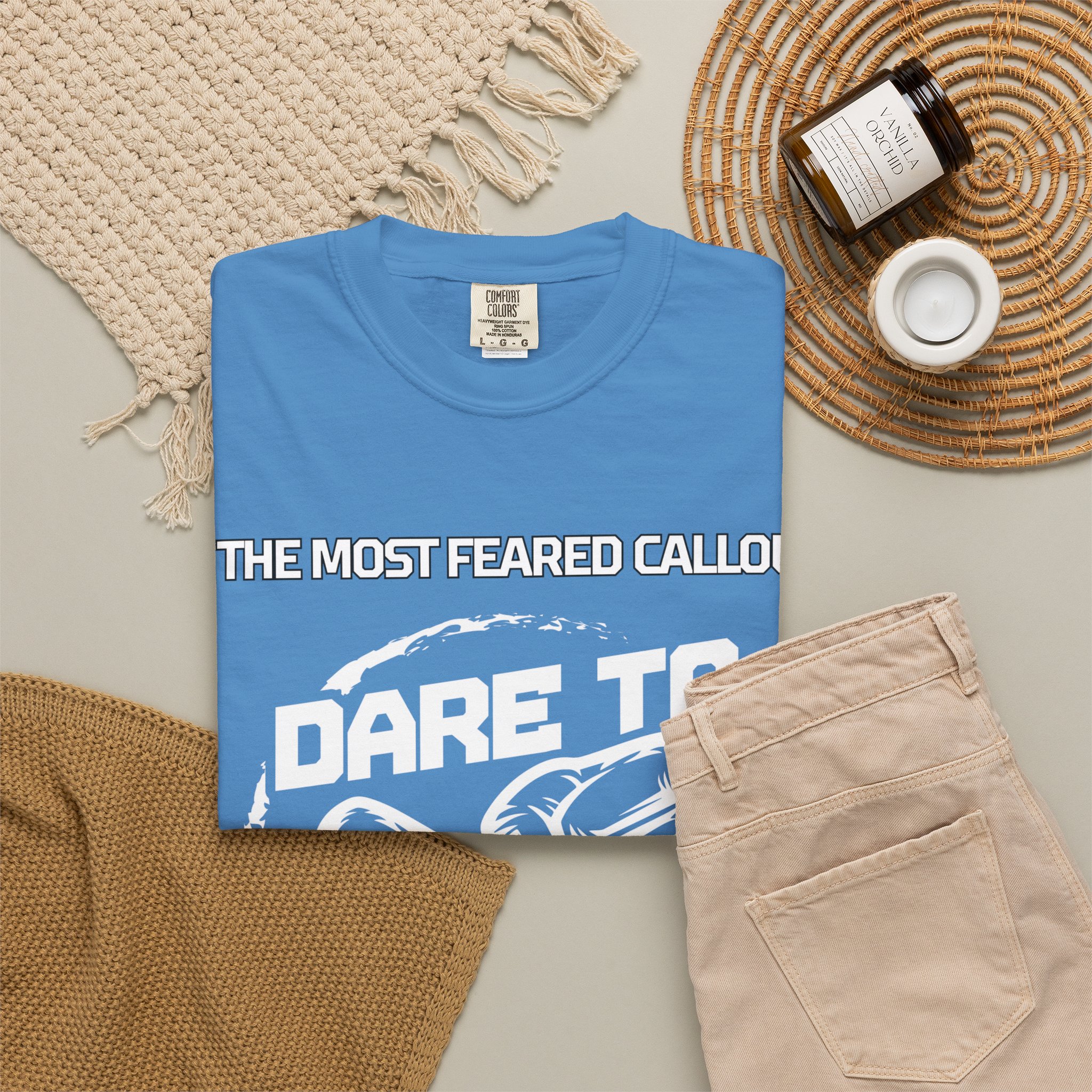 Dare to Go Bare Graphic T‑Shirt with Tagline - Image 56